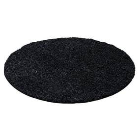 Hochflor Teppich Rund - Life Anthrazit