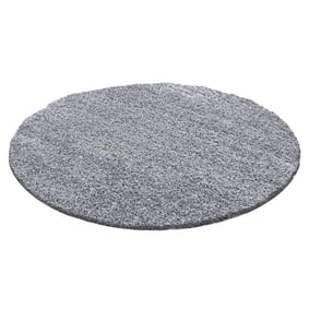 Hochflor Teppich Rund - Life Hellgrau