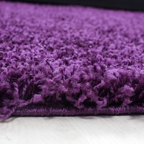 Hochflor Teppich Rund - Life Lila - sfeer