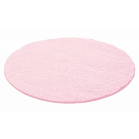 Hochflor Teppich Rund - Life Rosa