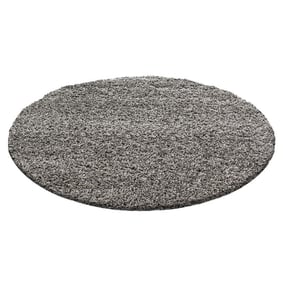 Hochflor Teppich Rund - Life Taupe