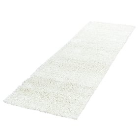 Hochflor Läufer - Life Creme Weiß