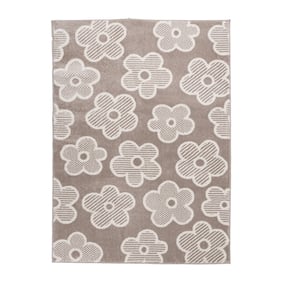Teppich Kinderzimmer - Bowie Blume Taupe - sfeer