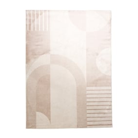 Skandinavischer Teppich - Aurora Shapes Beige - sfeer