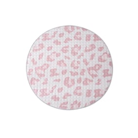 Spielteppich Baby Rund - Noa Panter-Druck Rosa - sfeer