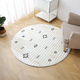 Spielteppich Baby Rund - Noa Aztec Creme