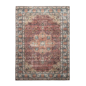 In- & Outdoor Teppich Vintage - Kairo Medaillon Bordeaux - sfeer