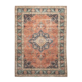 In- & Outdoor Teppich Vintage - Kairo Medaillon Terra Dunkelblau - sfeer