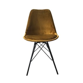 Samtstuhl - Gold/Ocker - sfeer