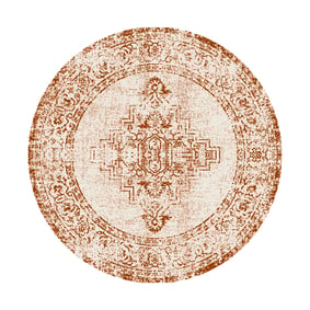 Teppich Vintage Rund - Spring Ethnic Creme Terra - sfeer