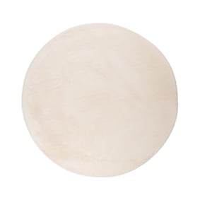 Flauschiger Teppich Rund - Cozy Creme - sfeer