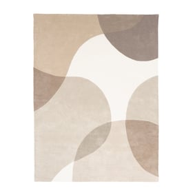 Wollteppich Abstrakt - Clarice Creme Beige - sfeer