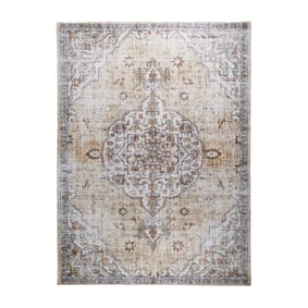 Orientteppich - Leyla Medaillon Taupe - sfeer