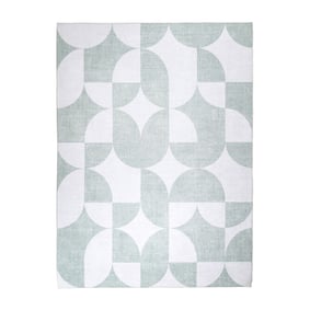 Gartenteppich Abstrakt - Groovy Tiles Grün - sfeer