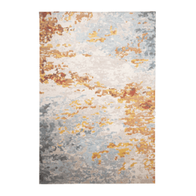 Moderner Teppich - Bush Blau Terracotta - sfeer