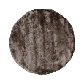 Hochflor Teppich Rund - Glorious Silber Grau - sfeer