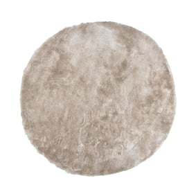 Hochflor Teppich Rund - Glorious Champagner Creme - sfeer