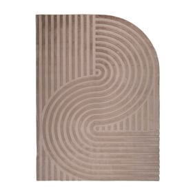 Teppich Organisch - Flowy Wavy Taupe - sfeer