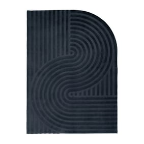 Teppich Organisch - Flowy Wavy Anthrazit - sfeer