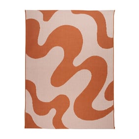 In- & Outdoor Teppich - Summer Swirl Terracotta - sfeer