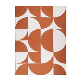 In- & Outdoor Teppich - Summer Shapes Terracotta - sfeer