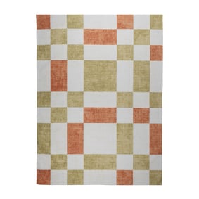 Retro In- & Outdoorteppich - Pop Cubes Terra - sfeer