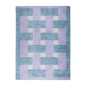 Retro In- & Outdoorteppich - Pop Lines Lila - sfeer