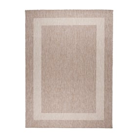 In- & Outdoor Teppich - Sierra Border Beige Creme - sfeer