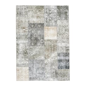 Patchwork Teppich - Lago Grau - sfeer
