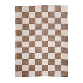Teppich Kariert - Blox Beige Weiß - sfeer