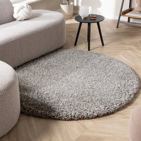 Runder Wohnzimmer Teppich - Yves Hellgrau