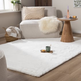 Hochflor Teppich - Comfy Supreme Weiß