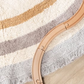 Waschbarer Kinderteppich Rund - Milo Grau - product