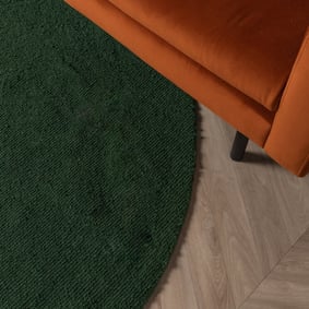 Runder Kurzflor Teppich - Pablo Dunkelgrün - product