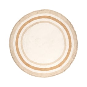 Waschbarer Kinderteppich Rund - Milo Beige - sfeer