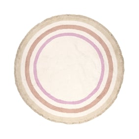 Waschbarer Kinderteppich Rund - Milo Rosa - sfeer