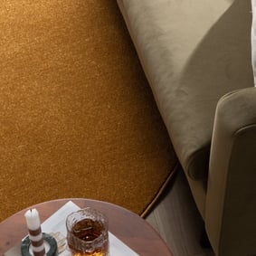 Runder Kurzflor Teppich - Essenza Ockergelb - product