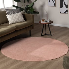 Runder Kurzflor Teppich - Essenza Rosa