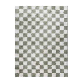 Waschbarer Teppich - Myrre Checkerboard Grün - product