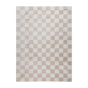 Waschbarer Teppich - Myrre Checkerboard Beige - product