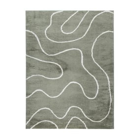Waschbarer Teppich - Myrre Swirl Grün - product