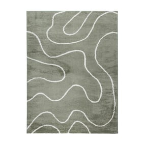 Waschbarer Teppich - Myrre Swirl Grün - sfeer