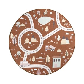 Auto Spielteppich Rund - Rocky Ride Terracotta - product