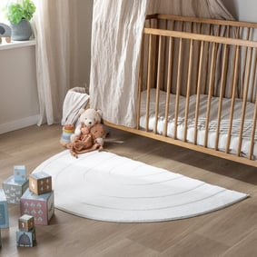 Kinderteppich Waschbar - Coco Regenbogen Weiß