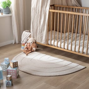 Kinderteppich Waschbar - Coco Regenbogen Beige