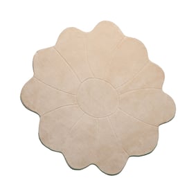 Kinderteppich Rund - Coco Blume Beige - sfeer