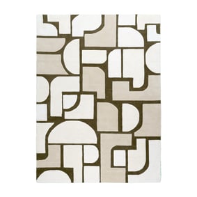 Abstrakt Teppich - Vienna Retro Weiß/Grün - product