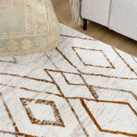 Hochflor Teppich - Blend Diamond Creme Bunt - sfeer