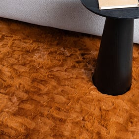 3D Teppich Flauschig - Moon Terrakotta - product