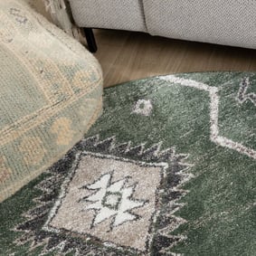 Berberteppich Rund - Blend Aztec Grün - product